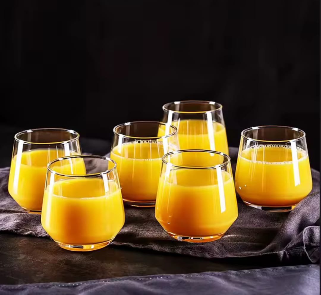 Moonlight Deli Glasses – 6PCS Clear Drinking Glass Set (370ML) | Dining Essentials Kenya