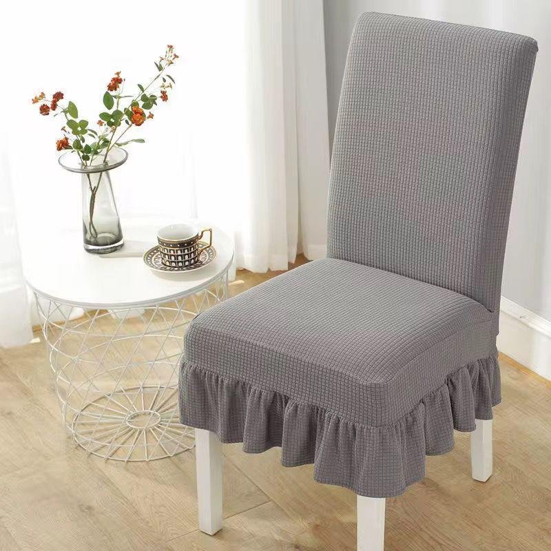 Jacquard Dining Chair Seat Covers with Frills – Stretch Chair Protector Covers | Dining Decor Kenya - Image 2