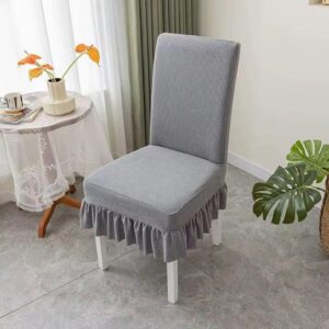 Jacquard Dining Chair Seat Covers with Frills – Stretch Chair Protector Covers | Dining Decor Kenya
