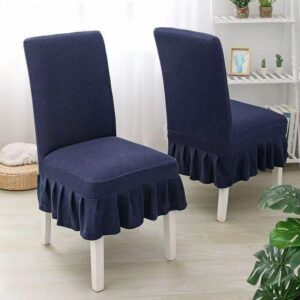 Jacquard Dining Chair Seat Covers with Frills – Stretch Chair Protector Covers | Dining Decor Kenya