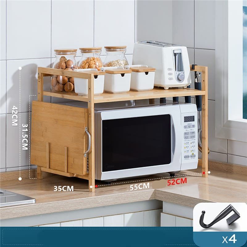 Multilayer Adjustable Microwave Stand – Expandable Kitchen Storage Organizer | Kitchen Essentials Kenya - Image 2