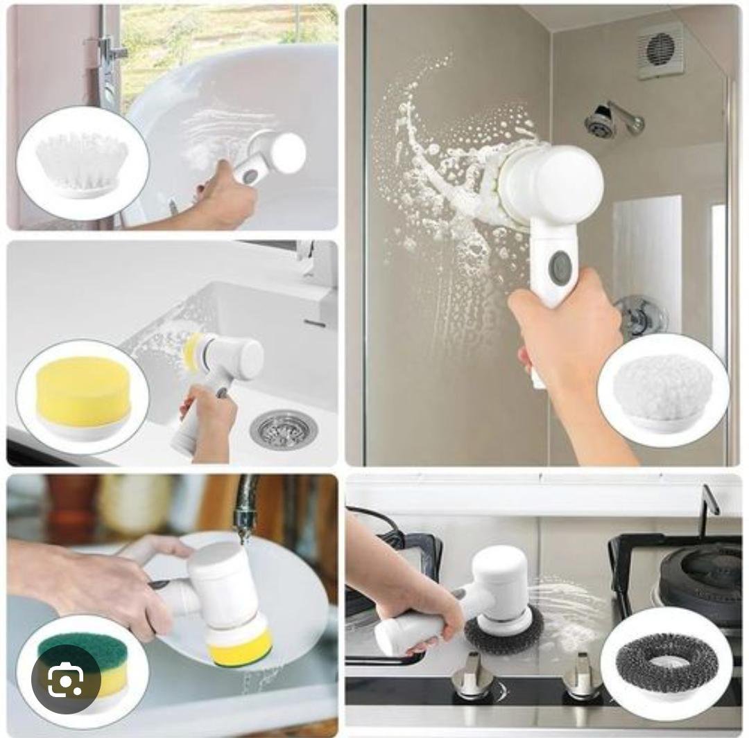 USB Rechargeable Magic Cleaning Brush – 3-in-1 Brush, Sponge & Polisher | Home Cleaning Gadget Kenya - Image 2