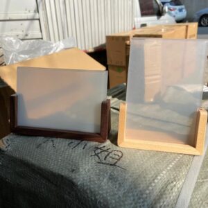Acrylic Photo Frame with Wooden Base – Modern Clear Display Frame | Home & Office Decor Kenya