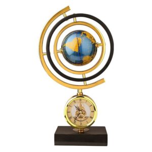 Gold Clock Globe with Marble Base – Luxury Decorative Table Clock | Modern Home & Office Décor Kenya