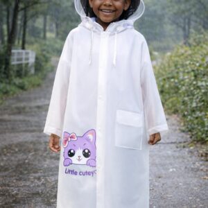 High Quality Kids Raincoat with Wide Brim Hat & Zipper – Waterproof Children’s Rain Jacket | Kids Wear Kenya