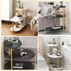 Luxury 3-Tier Side Table – Modern Sofa & Bedside Storage Shelf | Metal Frame Living Room Table Kenya