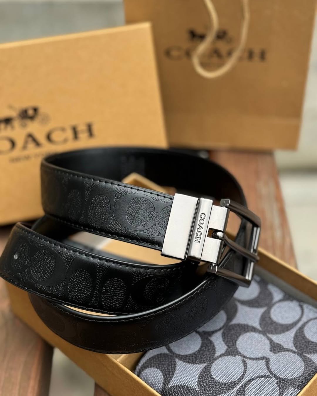 2-in-1 Coach Men’s Gift Set – Belt & Wallet Luxury Gift Hamper with Coach Packaging | Men’s Gifts Kenya - Image 3