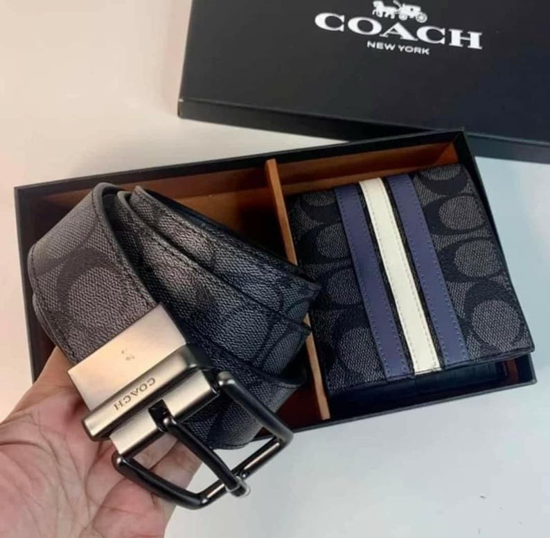 2-in-1 Coach Men’s Gift Set – Belt & Wallet Luxury Gift Hamper with Coach Packaging | Men’s Gifts Kenya