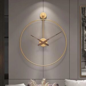 Luxury 60cm Wall Clock – Gold & Black Modern Open-Face Design | Statement Wall Décor Kenya