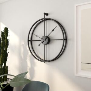 Modern 50cm Wall Clock – Minimalist Metal Frame Open Design | Elegant Home & Office Wall Décor Kenya