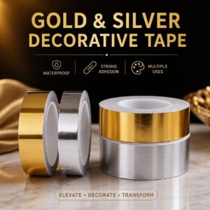 Gold & Silver Decorative Adhesive Tape (0.5m Width) – Peel & Stick Luxury Wall & Furniture Trim | Home Décor Upgrade Kenya