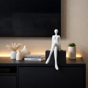 Sitting Girl Resin Figurine – Elegant Home Décor Sculpture | Modern Decorative Accent Piece Kenya