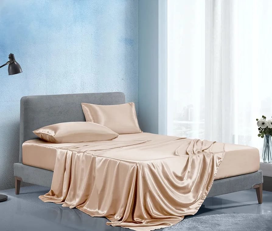 Luxury Silky Soft Mulberry Fitted Bedsheets Set – Breathable Premium Bedding with 4 Pillowcases | Bedroom Essentials Kenya