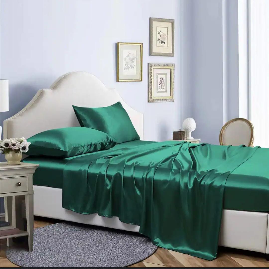 Luxury Silky Soft Mulberry Fitted Bedsheets Set – Breathable Premium Bedding with 4 Pillowcases | Bedroom Essentials Kenya