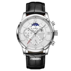 Lige LG8932 Chronograph Watch – Stainless Steel Luxury Men’s Watch with Moon Phase & Date Display | Premium Fashion Watch Kenya