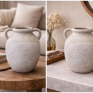 Dual Ear Handle Ancient Greek Style Ceramic Vase – Luxury Indoor Decorative Pot | Home Décor Kenya