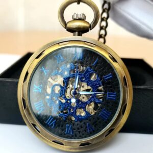 Luxury Antique Skeleton Mechanical Pocket Watch – Hollow Design Hand-Winding Stainless Steel | Vintage Timepiece Kenya