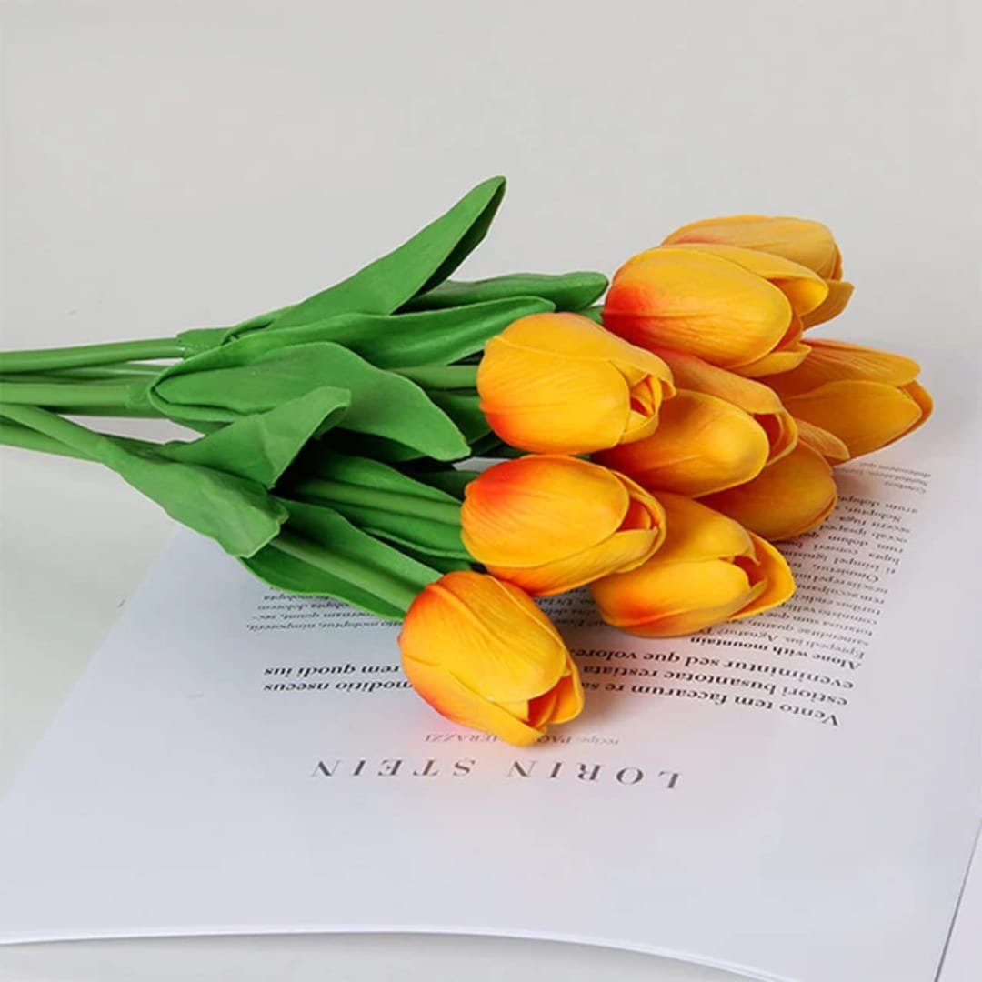 10pcs Decorative Mini Tulip Artificial Flowers – Elegant Nordic Faux Floral Décor | Home Styling Kenya - Image 3