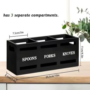 3-Compartment Eco-Friendly Wooden Cutlery Holder – Modern Kitchen & Dining Organizer | Home Essentials Kenya