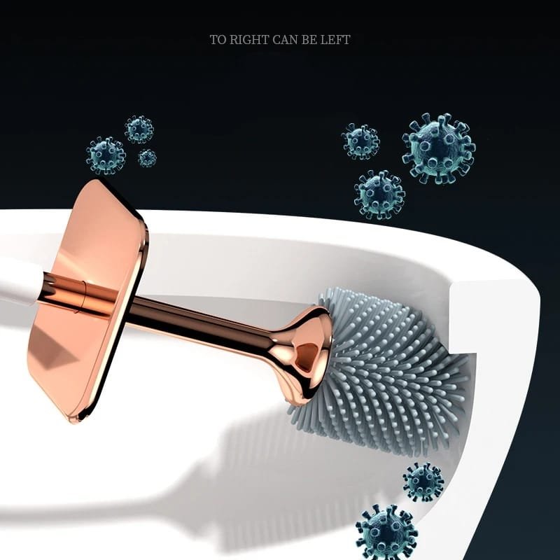 Luxury Toilet Brush & Holder Set – Wall Mounted Soft TPR Bathroom Cleaning Brush | Modern Bathroom Accessories Kenya - Image 2