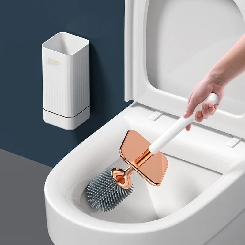 Luxury Toilet Brush & Holder Set – Wall Mounted Soft TPR Bathroom Cleaning Brush | Modern Bathroom Accessories Kenya - Image 4