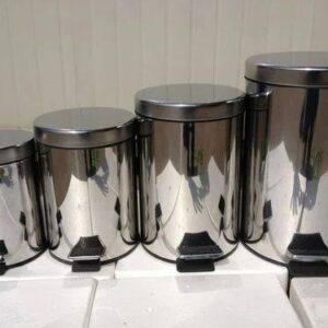 Stainless Steel Pedal Dustbin with Plastic Inner Bucket – Soft Close Silent Bin | Modern Kitchen & Bathroom Trash Can Kenya