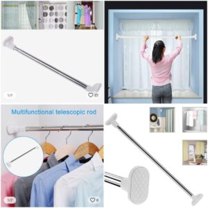 Multipurpose Extendable Telescopic Rod – Adjustable Shower Curtain & Wardrobe Hanger Rod | Heavy Duty Home Organizer Kenya