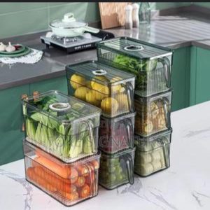 3L Elegant Acrylic Fridge Storage Container with Date Indicator – Premium Food Organizer | Kitchen Essentials Kenya