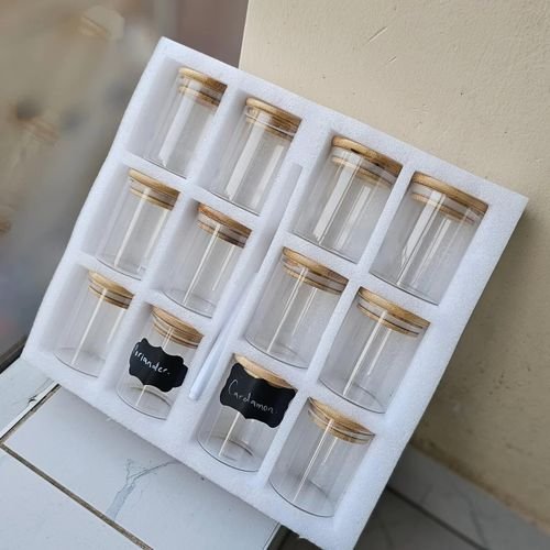 12pc 200ml Glass Storage Container Set – Airtight Bamboo Lids & Sticker Labels | Premium Kitchen Organization Kenya - Image 2