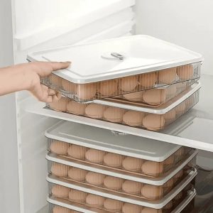 24pc Stackable Egg Tray – Space-Saving Refrigerator Egg Organizer | Kitchen Storage Essential Kenya