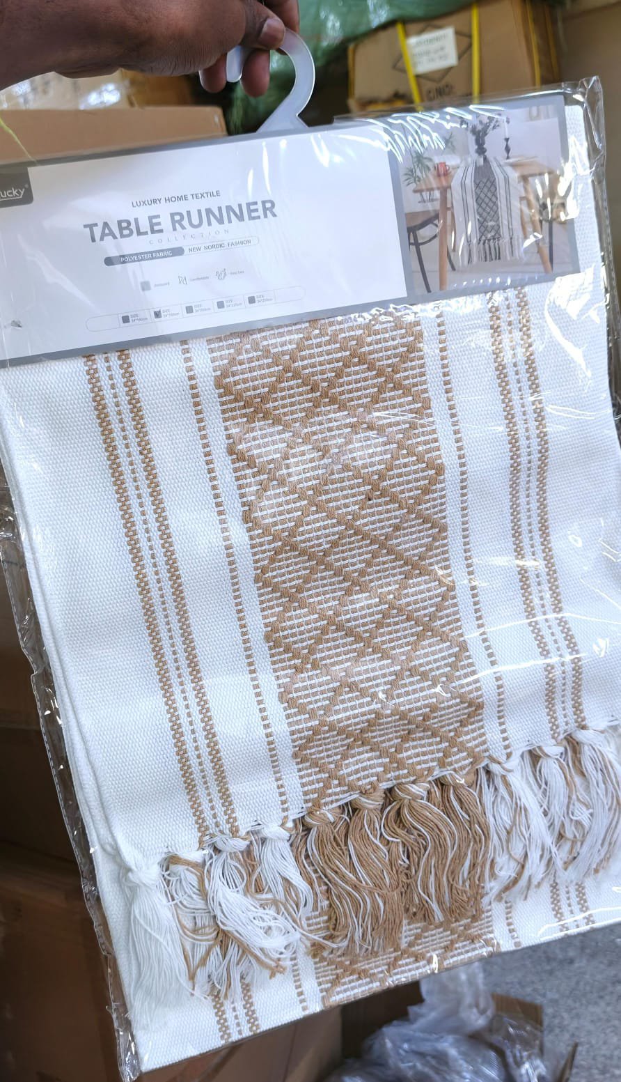 Boho Table Runner – Luxury Woven Dining Table Décor 35×180cm | Modern Home Styling Kenya - Image 3