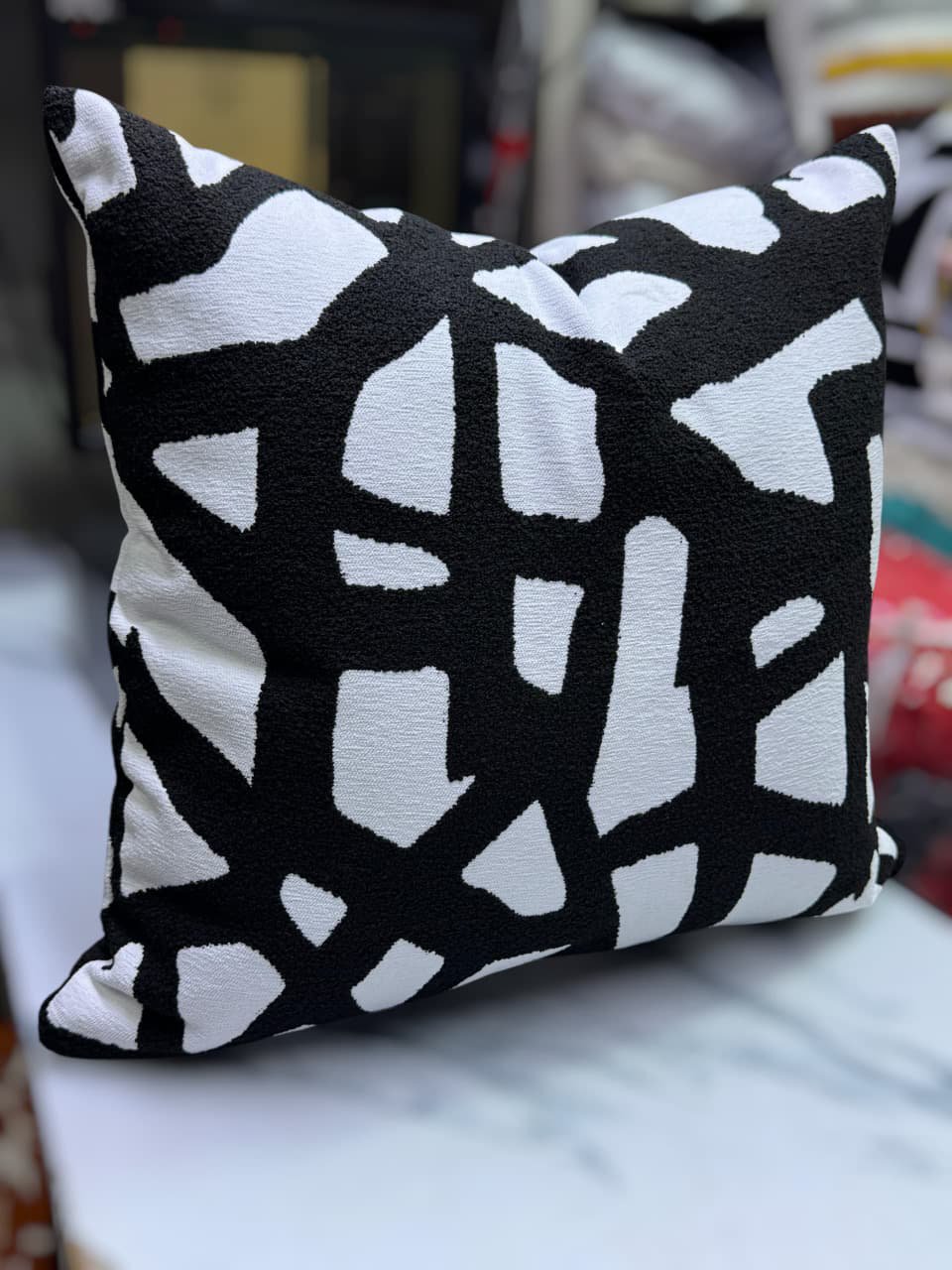 Geometric Cushion Covers – Soft Luxury Throw Pillow Covers 45×45cm | Modern Home Décor Kenya - Image 3