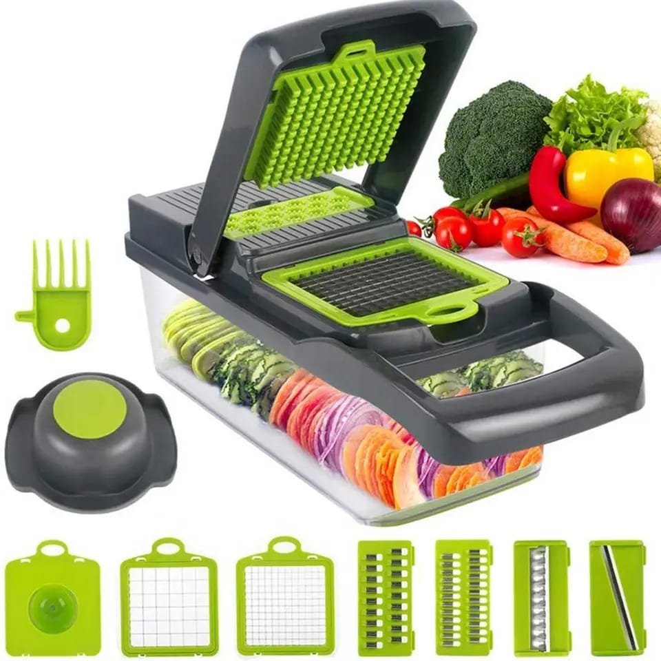 14-Piece Multifunction Vegetable Cutter Set – Kitchen Chopper, Slicer & Dicer | Food Prep Essential Kenya