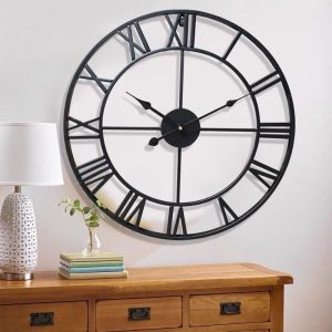 Antique Roman Wall Clock – 60cm Metallic Statement Clock | Luxury Vintage Home Décor Kenya
