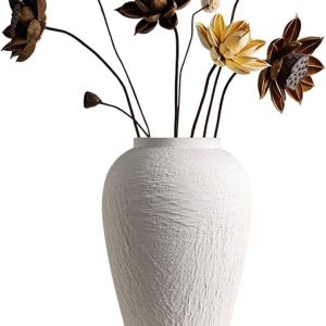 Large Rustic White Ceramic Farmhouse Vase