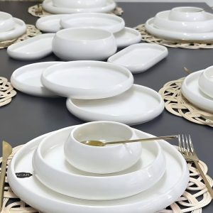 Premium 24-Piece White Dinner Set – Elegant Round Ceramic Tableware Set | Dinnerware Set Kenya