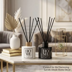 HOME Reed Diffuser 180ml – Elegant Luxury Home Fragrance | Black & White Decorative Aroma Diffuser Kenya